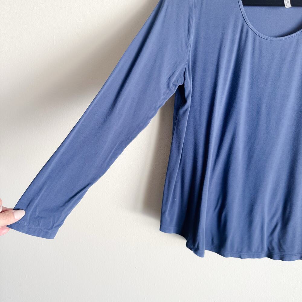 Soma Blue Long Sleeve Cool Nights Top Small Long Sleepwear Pajama - Picture 2 of 6
